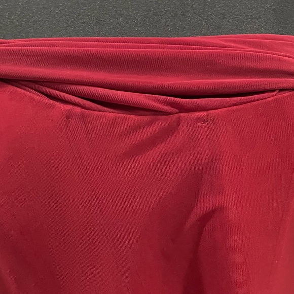 Lavish Alice Mesh Corset Midi Dress Burgundy US 20 - Picture 5 of 10